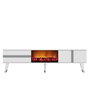Hanah Home Vania Fireplace - Blanco, Plata